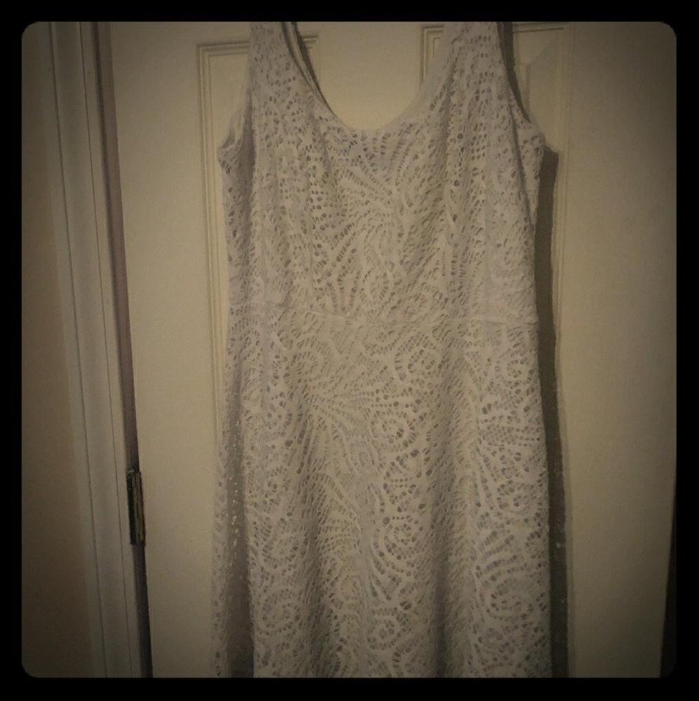 White sleeveless summer dress